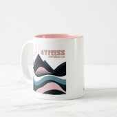 ヒノキ地方の公園色の丘 ツートーンマグカップ (正面左)