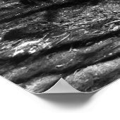 ヒノキ湖（白黒） ポスター (角)