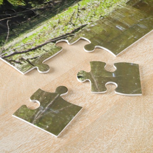 ヒノキ湿地の風景 ジグソーパズル (側面)