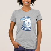 ヒバのカモメの鳥獣 Tシャツ (正面)