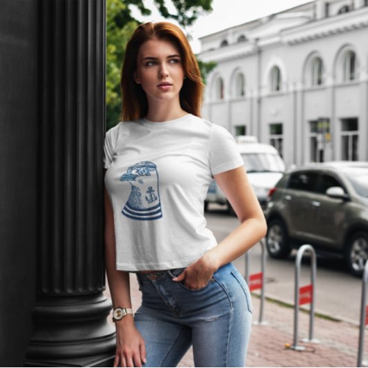 ヒバのカモメの鳥獣 Tシャツ