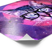 ヒバの紫色の猫 フォトプリント            (角)