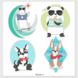 ヒバカッコいいスター動物 シール