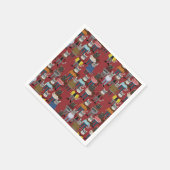 ヒバカッコいいネコ柄 スタンダードカクテルナプキン (角)