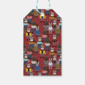 ヒバクールネコ柄 |名前の追加 ギフトタグ (裏面)