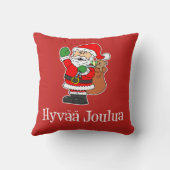 ヒバジュルアフィンランドクリスマスサンタ装飾用クッション クッション (裏面)