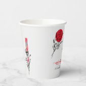 ヒバチ日本語BBQグリルシェフ誕生日ディナー 紙コップ (左)