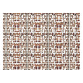 ヒバフランスのス植物プリントヴィンテージ テーブルクロス (正面(横))