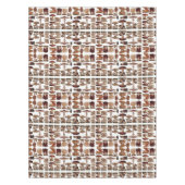 ヒバフランスのス植物プリントヴィンテージ テーブルクロス (正面)