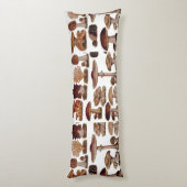 ヒバフランスのス植物プリントヴィンテージ ボディピロー (裏面 (縦))