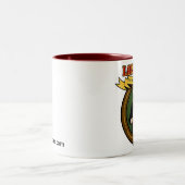 ヒバリのキャンプ-世界音楽パーティーのアコーディオンのマグ ツートーンマグカップ (中央)