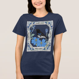 ヒバリバンティングとコロラドブルーコロンバイン トライブレンドTシャツ