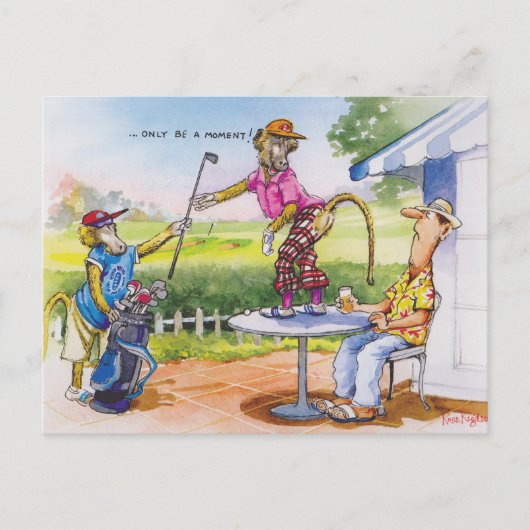 ヒヒおもしろい ポストカード (正面)