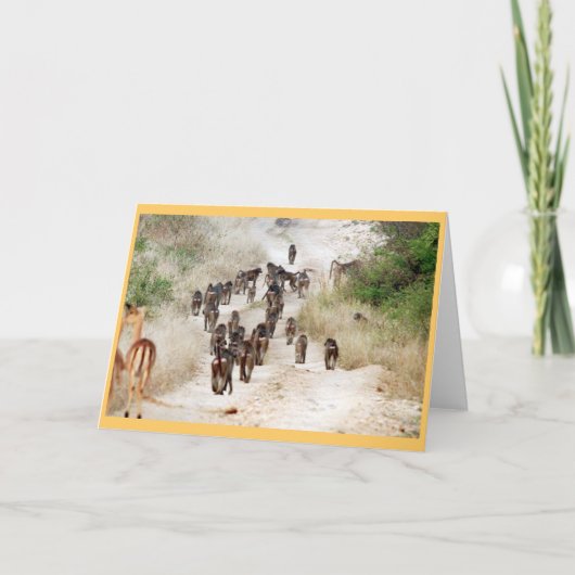 ヒヒのラッシュアワー カード (正面)