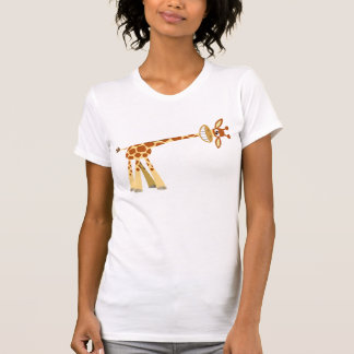 ヒヒヒヒ!!漫画キリンの女性のTシャツ Tシャツ