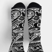 ヒビシクスポリネシアの部族ハワイ諸島Wht ソックス (上部)