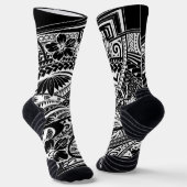 ヒビシクスポリネシアの部族ハワイ諸島Wht ソックス (傾斜あり)