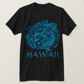 ヒビシクスポリネシアの部族ハワイLtBlue Tシャツ