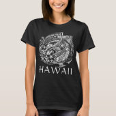 ヒビシクスポリネシアの部族ハワイWht Tシャツ (正面)