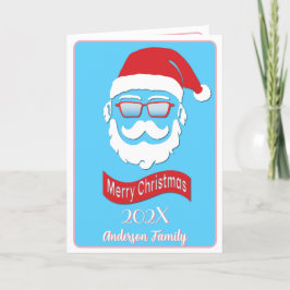 ヒプスター風のユーモアあふれるクリスマスカード サンキューカード