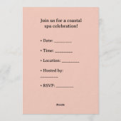 ヒポがビキニでマニキュア ~コーストビューティー ビーチスパ~ 招待状 (裏面)