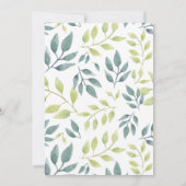 ヒポのジャングル動物ベビーシャワー招待状 招待状 (裏面)