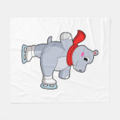 ヒポのスケート フリースブランケット (正面(横))