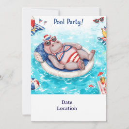 ヒポのプールパーティー 招待状