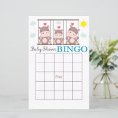 ヒポの赤ちゃんシャワー ビンゴカード (スタンド正面)