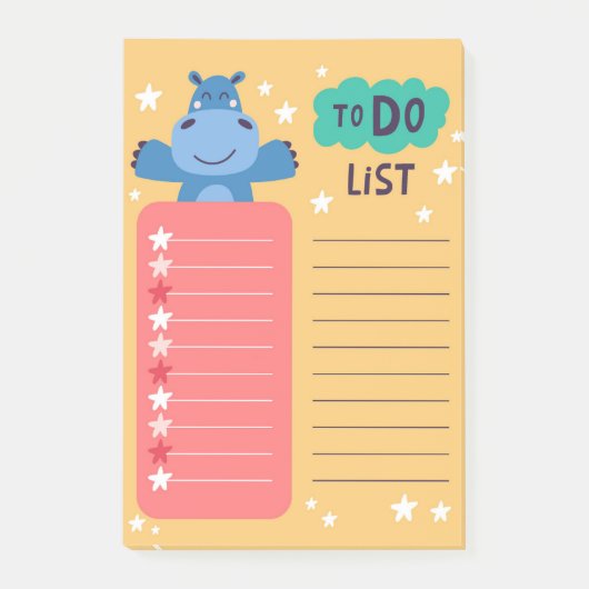 ヒポのTODOリスト付箋紙 ポストイット (正面)