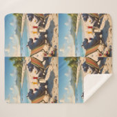 ヒポアワー：ビーチサイドカクテルと楽しい時間 シェルパブランケット (正面(横))