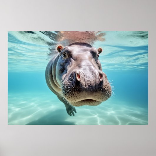 ヒポタマス動物おもしろい遊自然 ポスター (正面)