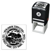 ヒポタムスヒッポスバイウォーターネーム差出人住所 セルフインキングスタンプ (インサイチュ)