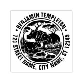 ヒポタムスヒッポスバイウォーターネーム差出人住所 セルフインキングスタンプ (デザイン)