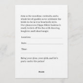 ヒポビキニ新婦お別れパーティー招待状 招待状 (裏面)