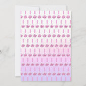 ヒポピンクの花の感謝カード サンキューカード (裏面)