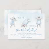 ヒポホーレイ 転んでありがとう サンキューカード (正面/裏面)