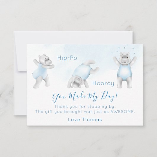 ヒポホーレー 転んでありがとう サンキューカード (正面)