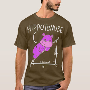 ヒポポタマス幾何学おもしろい数学の愛好家Hyponeuse Tシャツ