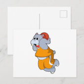 ヒポポタマス バスケットボール スポーツ ポストカード (正面/裏面)