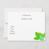 ヒポポタマス ベビーシャワー 招待状 (裏面)