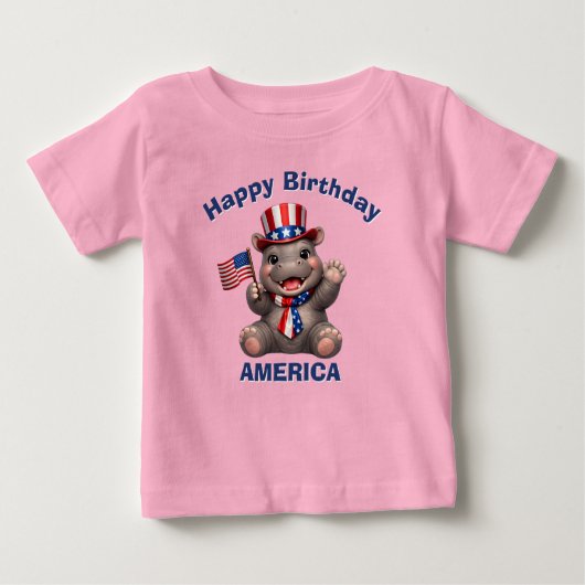 ヒポポタマス (5e) 愛国少年Tシャツ ベビーTシャツ (正面)