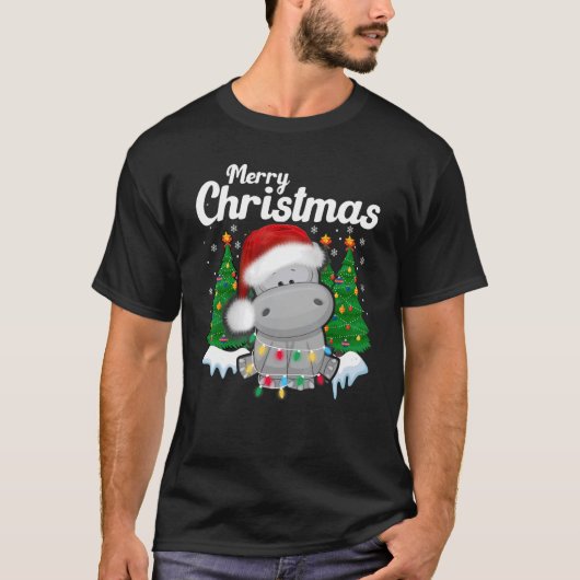 ヒポポタムスクリスマスPjコスチュームパーティーヒポタム Tシャツ (正面)