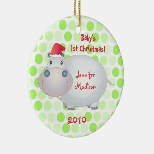 ヒポポタムスバビズ初めてのクリスマスオーナメント セラミックオーナメント (右)