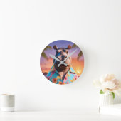 ヒポポタムスホリデー ラウンド壁時計 (ホーム)