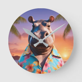 ヒポポタムスホリデー ラウンド壁時計