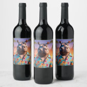 ヒポポタムスホリデー ワインラベル (ボトル)