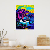 ヒポ・アブストラクト・アート ポスター (キッチン)