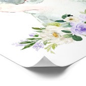 ヒポ、サファリ、紫の花、男女兼用 ポスター (角)