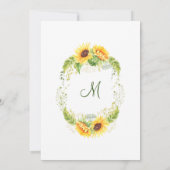 ヒマエレガントフラワーユーカリプタスブライダルランチョン 招待状 (裏面)